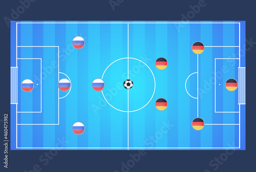 soccer field for mobile game