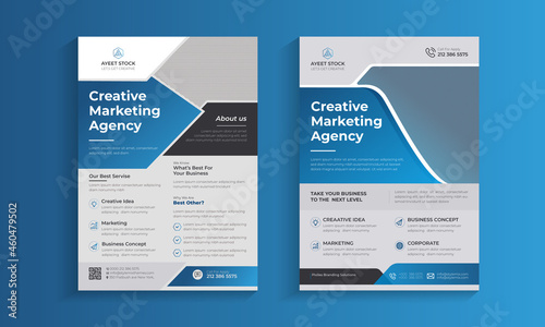 Professional corporate or business flyer design template Premium Vector