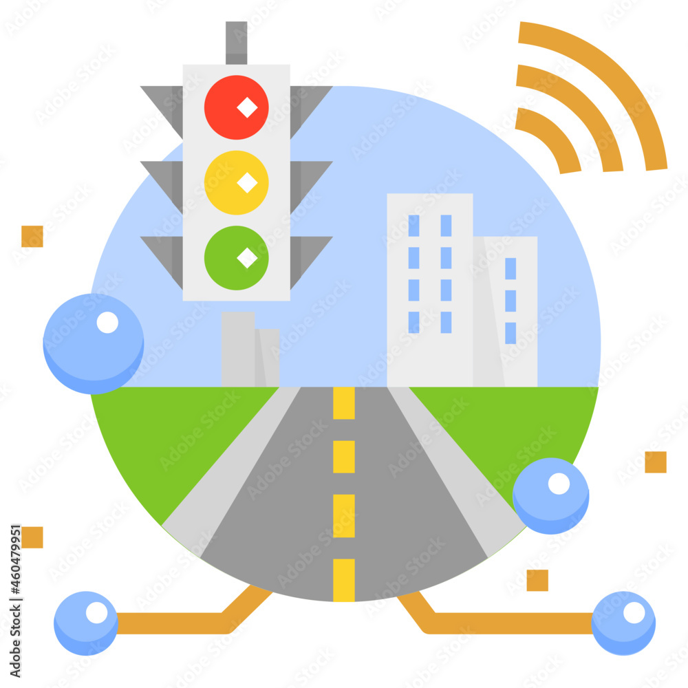 smart city flat icon