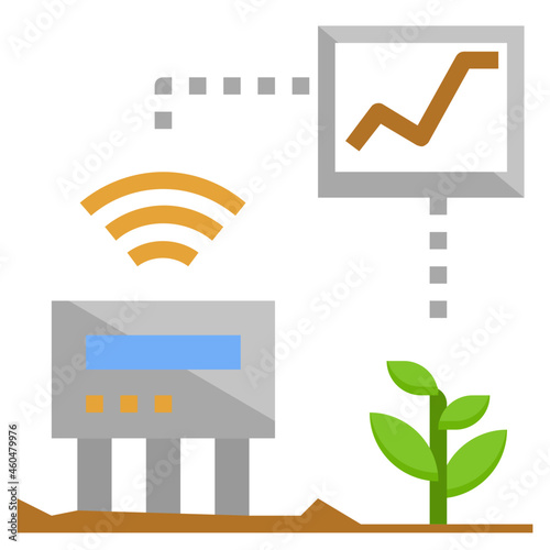 soil sensor flat icon