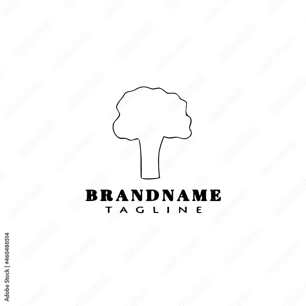 broccoli logo flat icon design template black isolated vector illustration broccoli logo flat icon design template black isolated vector illustration