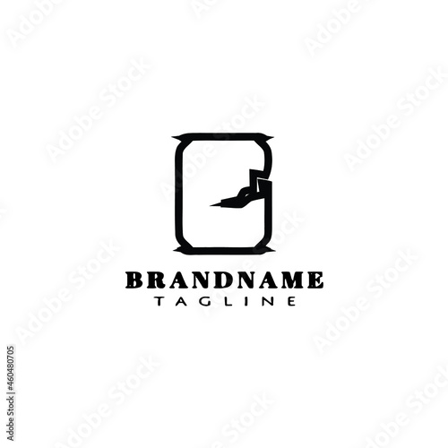 broken bottle cartoon logo icon design template vector