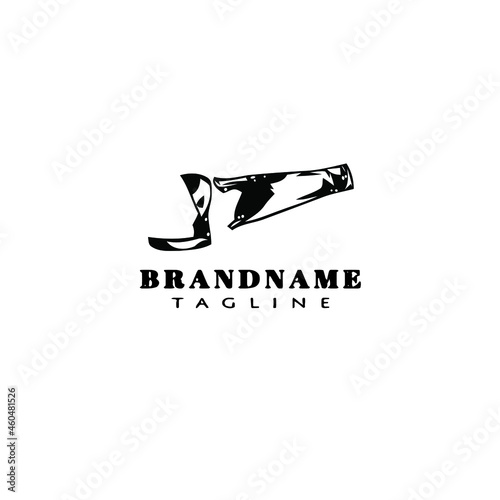 cute broken bottle cartoon logo icon design template black isolated vector illustration