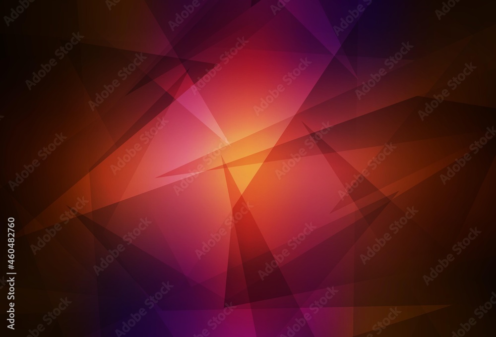 Dark Pink, Red vector template with crystals, triangles. Dark Pink, Red vector template with crystals, triangles.