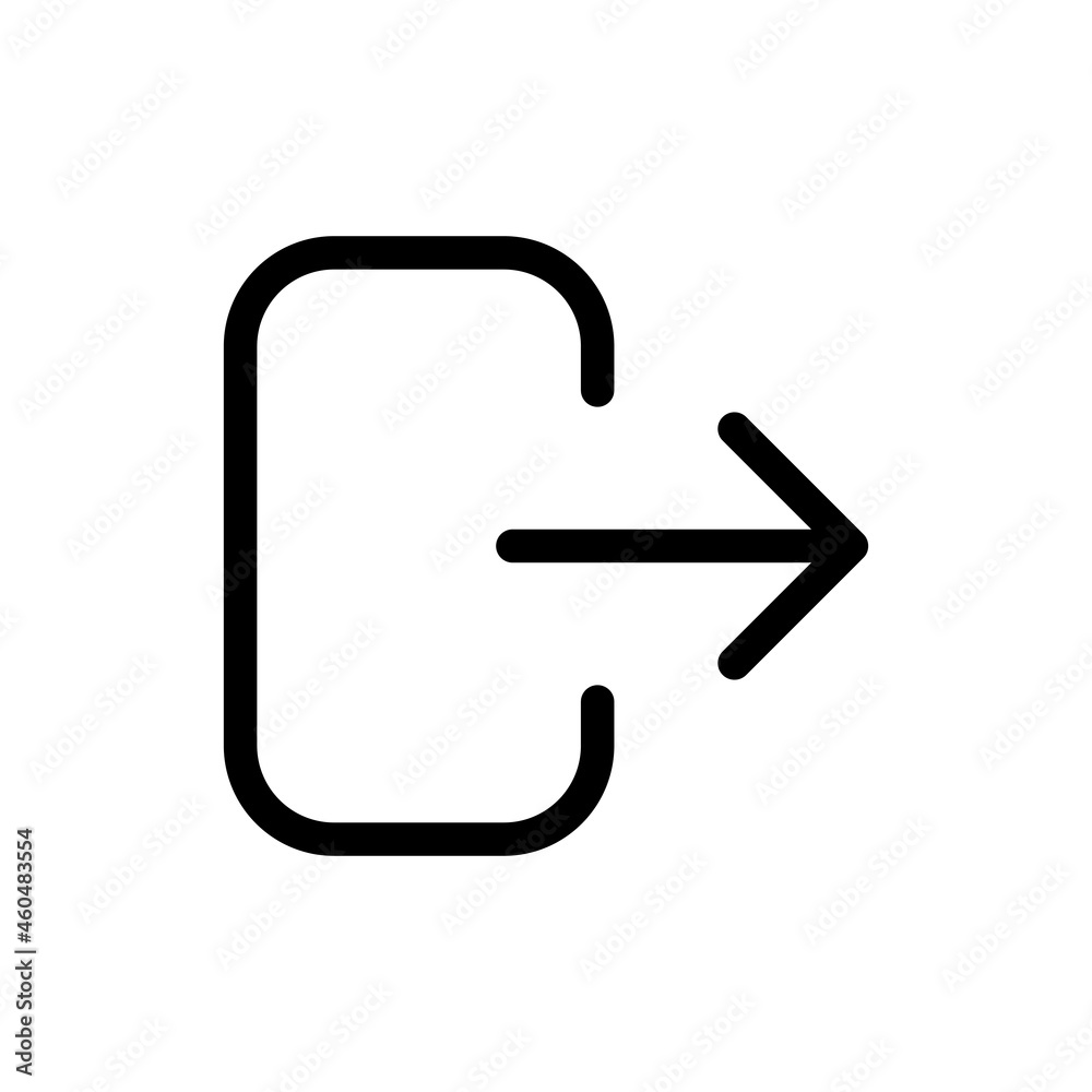 Account logout vector icon Account logout vector icon