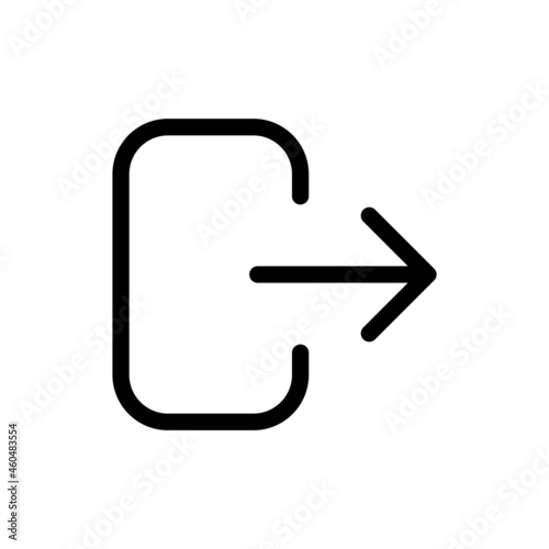 Account logout vector icon