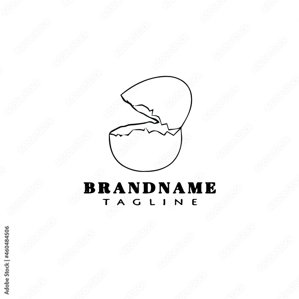 broken egg logo cartoon design template icon black symbol vector illustration broken egg logo cartoon design template icon black symbol vector illustration