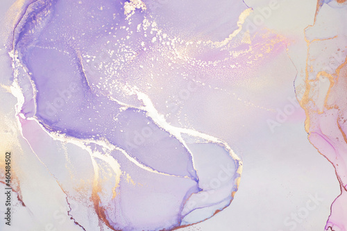 Abstract hand painted alcohol ink texture in luxury style