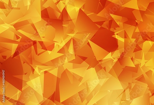 Light Orange vector polygonal pattern.