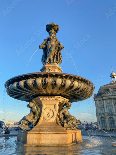 Fontaine des Trois Grâces, place de la Bourse à Bordeaux, Gironde