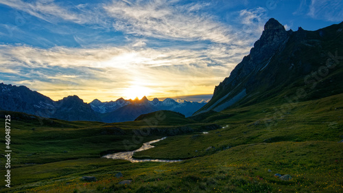 Coucher de soleil sur Aiguilles d'Arves