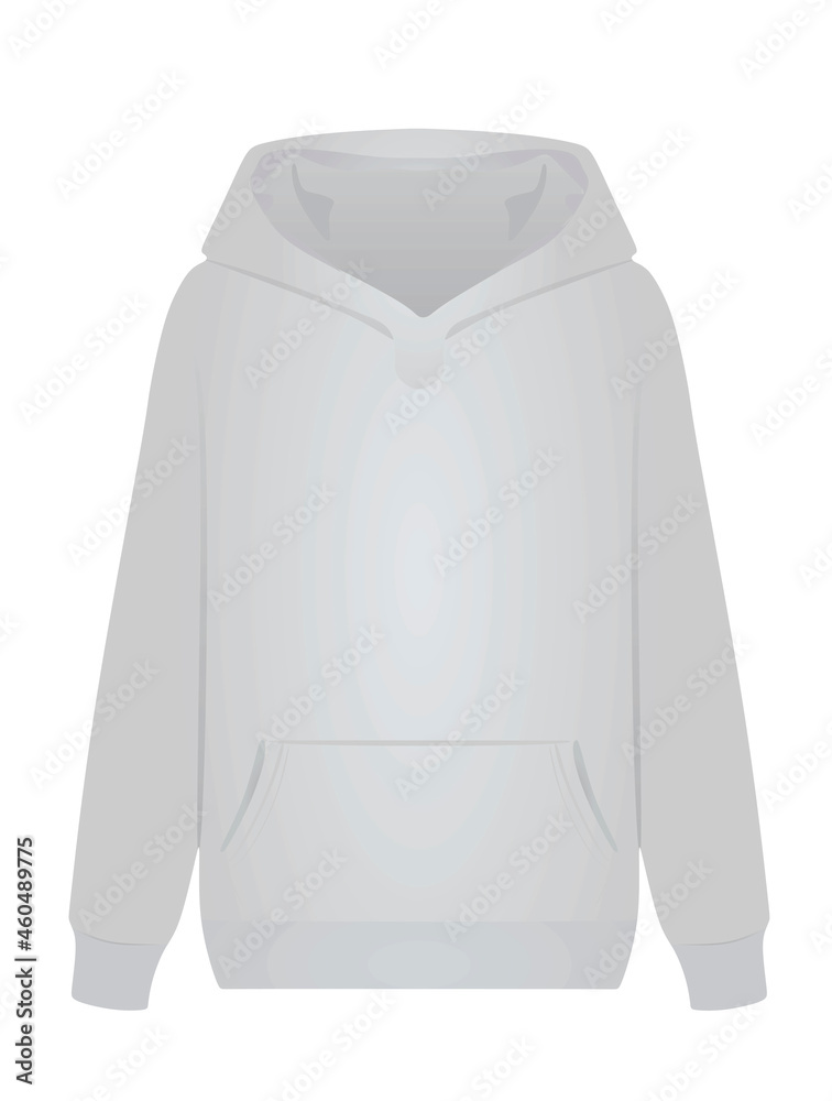 Front white hoodie. vector illustration Front white hoodie. vector illustration