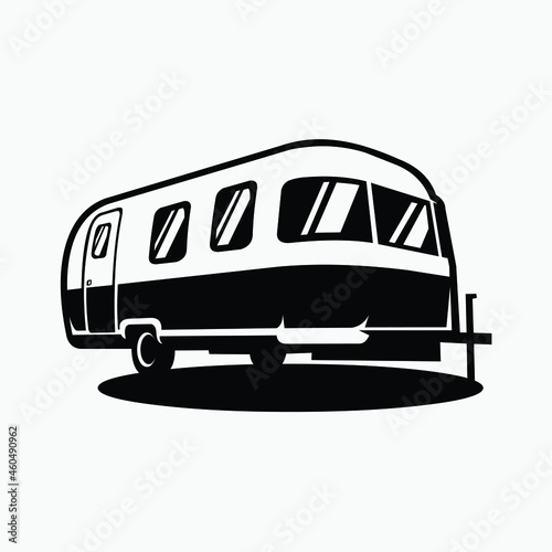 Classic motor home camper van vector isolated