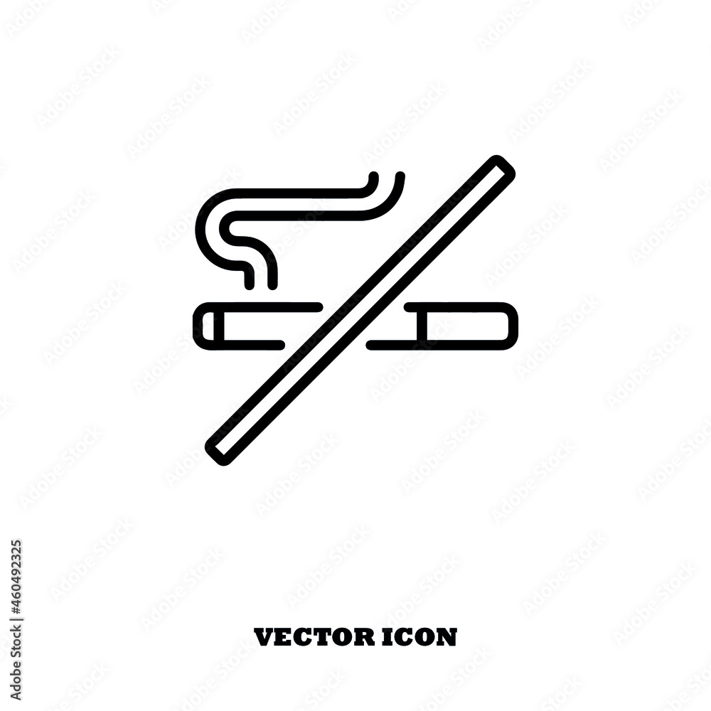 Obraz premium no smoke vector icon