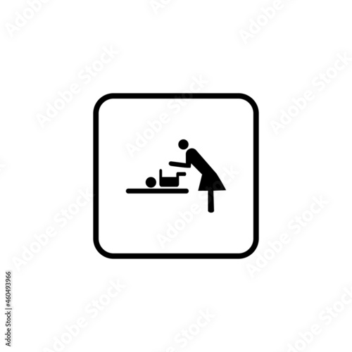 baby changing room sign icon, baby changing room sign symbol