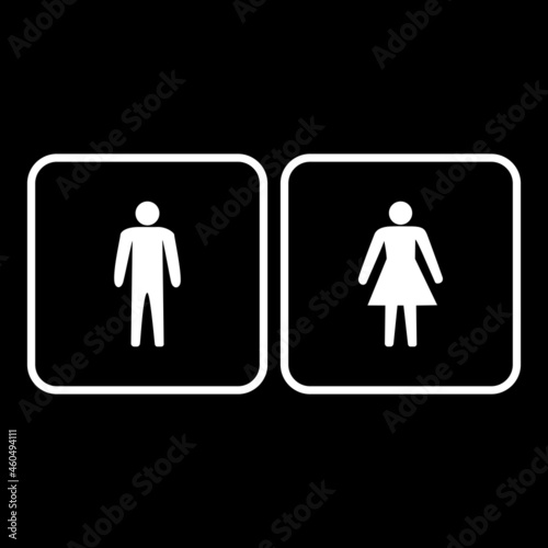 man and women room sign icon, man and women toilet sign icon, man and women sign symbol