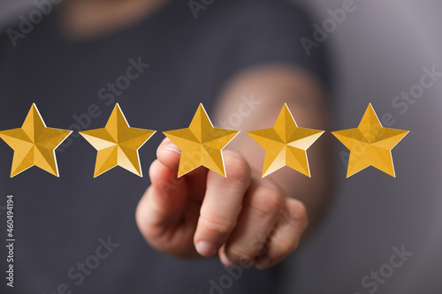 pointing five star symbol t...