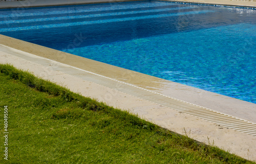 beautiful view of swimming pool in summer