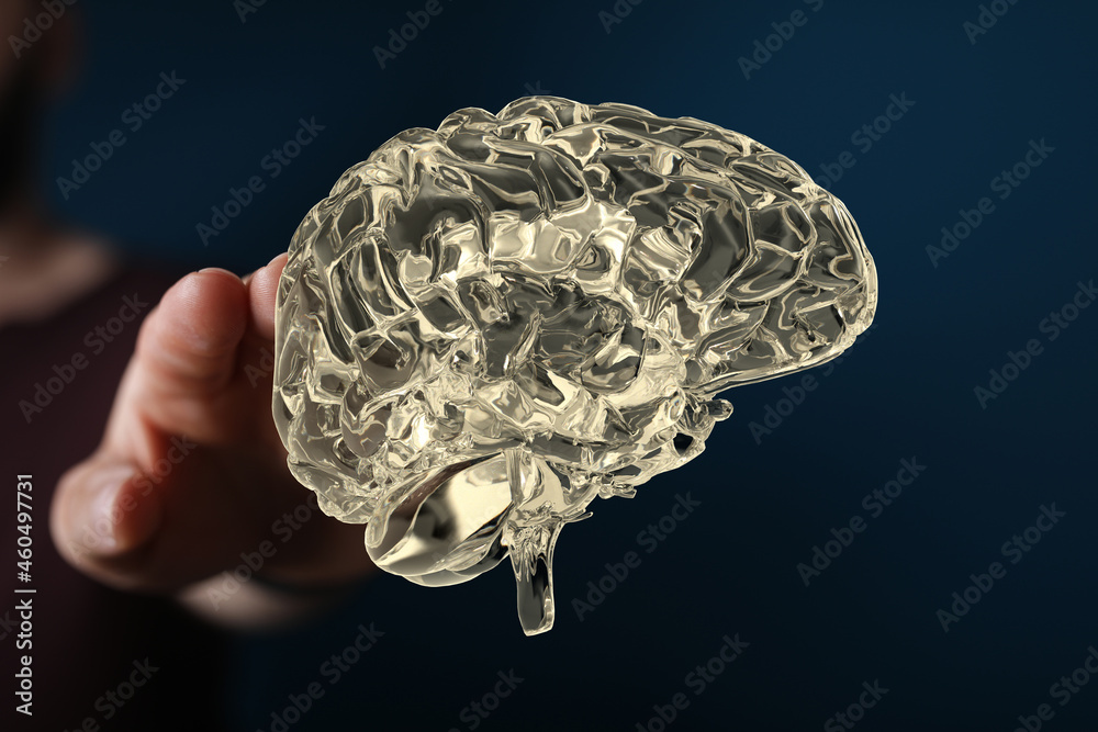 Brain. Digital brain. 3D Science and Technology concept. Neural network. IQ testing, artificial Brain. Digital brain. 3D Science and Technology concept. Neural network. IQ testing, artificial
