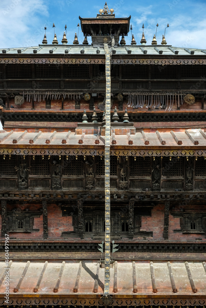 Fototapeta premium Bagh Bhairab Temple is a historic Hindu temple dedicated to the incarnation of Shiva as a tiger in Kirtipur, Kathmandu, Nepal.
