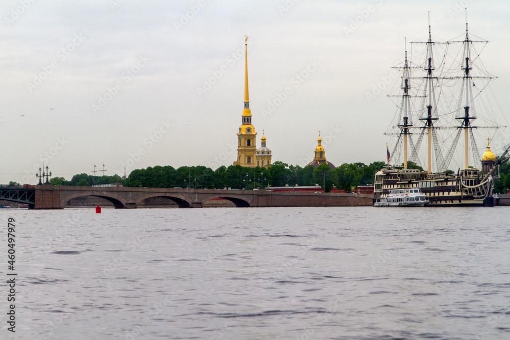 Fortaleza de San Pedro y San Pablo en la ciudad de San Petersburgo o Saint Petersburg en el pais de Rusia o Russia
