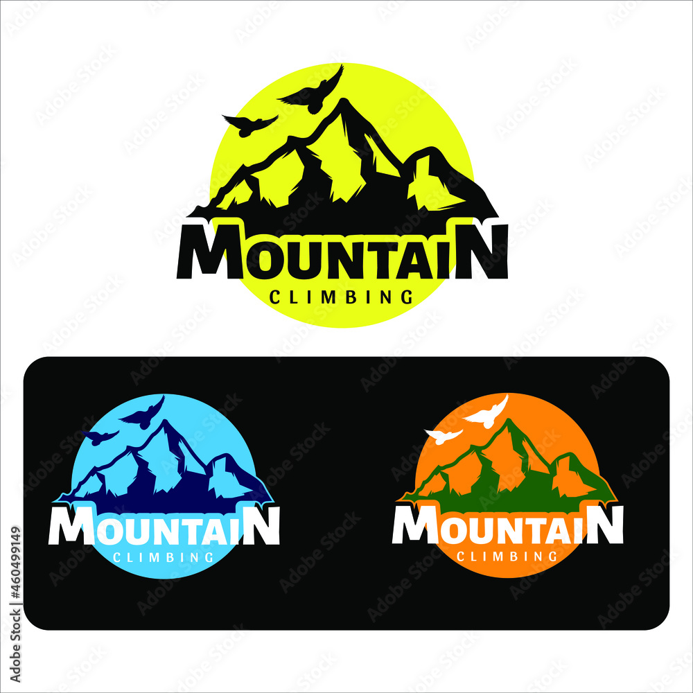 mountain logo. Simple vector logo in a modern style. Top of the mountain