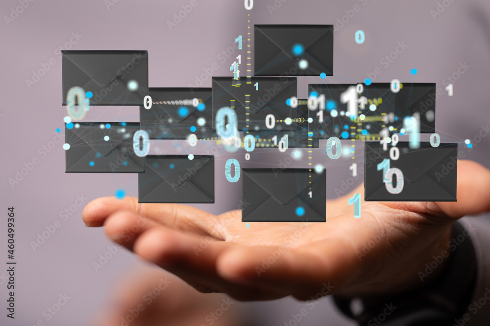 hand using mobile smartphone with email icon, Email concept, copy space hand using mobile smartphone with email icon, Email concept, copy space