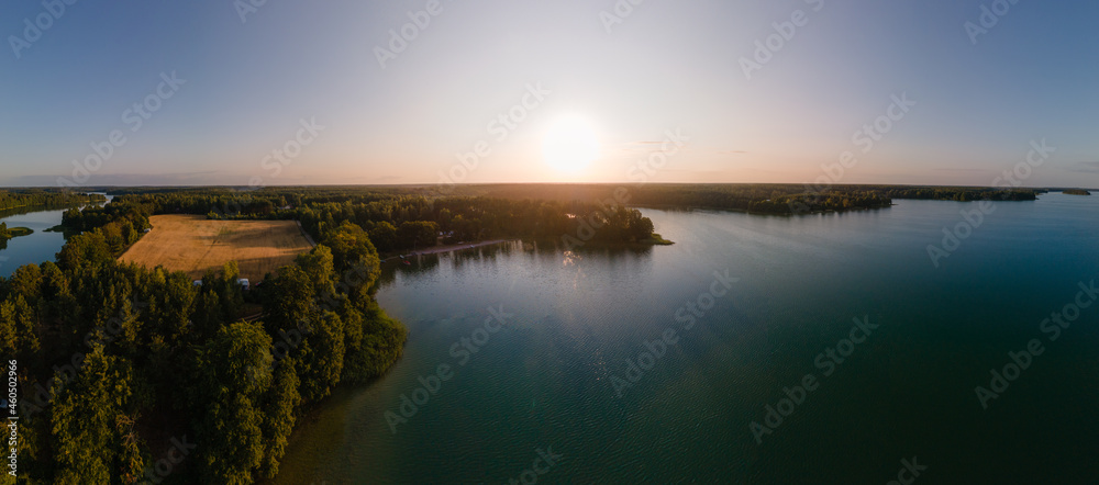 Sunrise at the lake Wdzydze