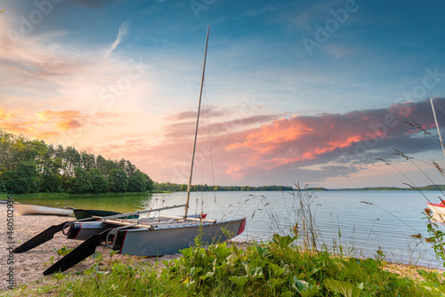 Sunrise at the lake Wdzydze