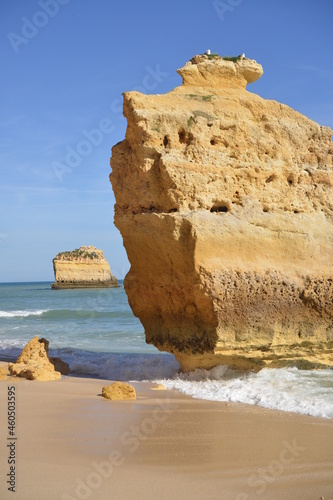 beach and rocks in the Algarve