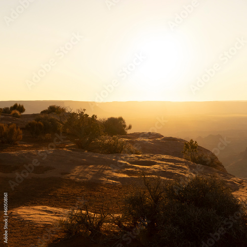 sunrise at grand view, canyonlands national park, utah