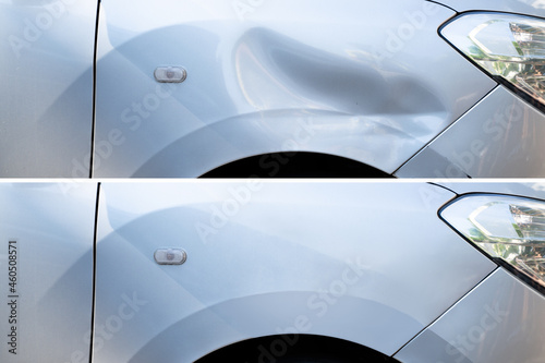 Canvas Print Photo Of Car Dent Repair