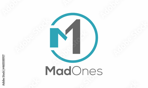 The Best Design m1 logo unique modern minimalist simple creative abstract and vector