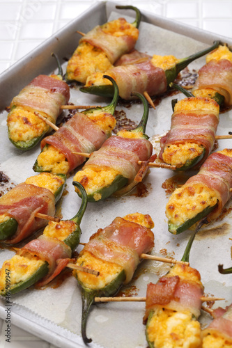 Jalapeno popper just taken out of the oven. 