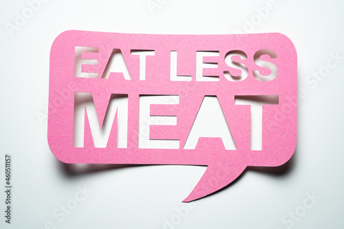 Foto Eat Less Meat. Diet Restriction
