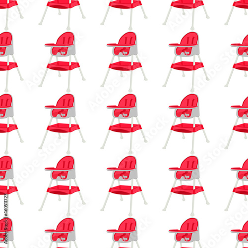 Illustration on theme colorful modern child high chair