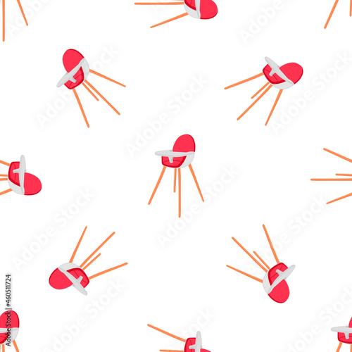 Illustration on theme colorful modern child high chair