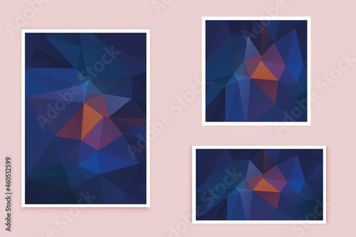 abstract textured polygonal background vector. Blurry triangle design. The pattern can be used for the background.	