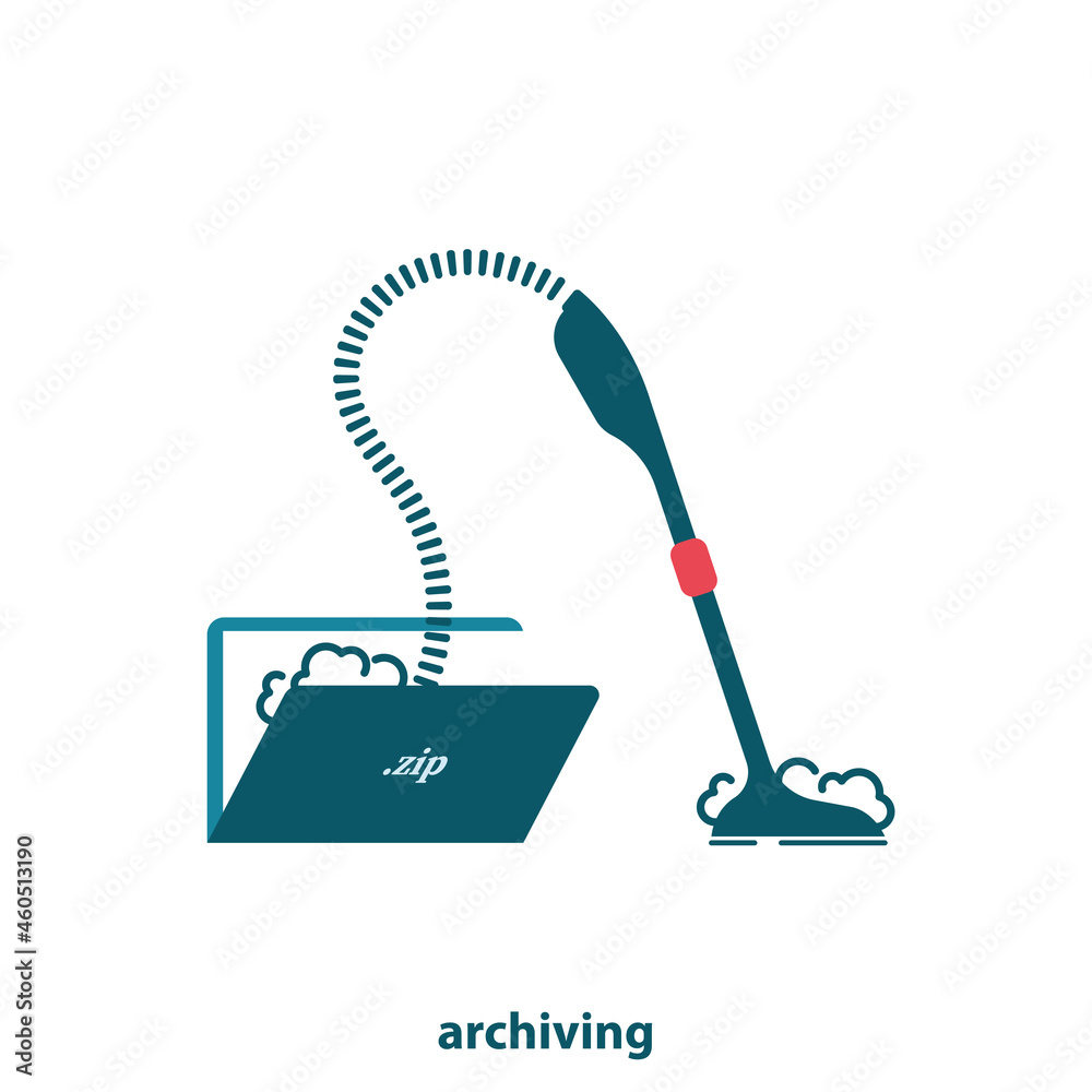 Archiving, file collection, vector illustration, icon for websites and printed materials in blue shades. Archiving, file collection, vector illustration, icon for websites and printed materials in blue shades.