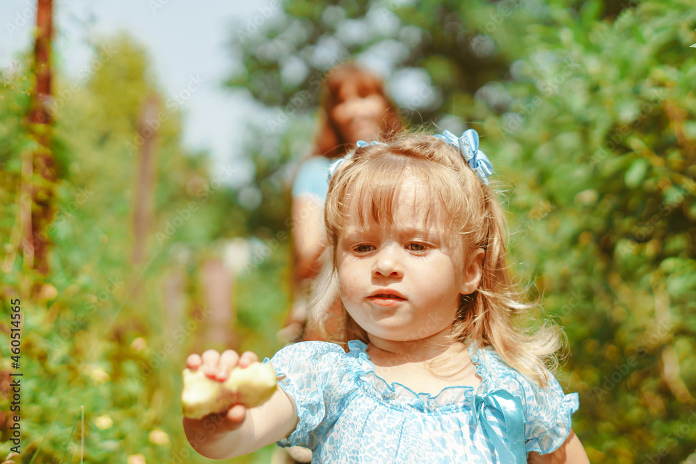 portrait of a little girl in nature portrait of a little girl in nature