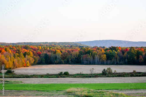Wausau, Wisconsin farmland and forest in late September