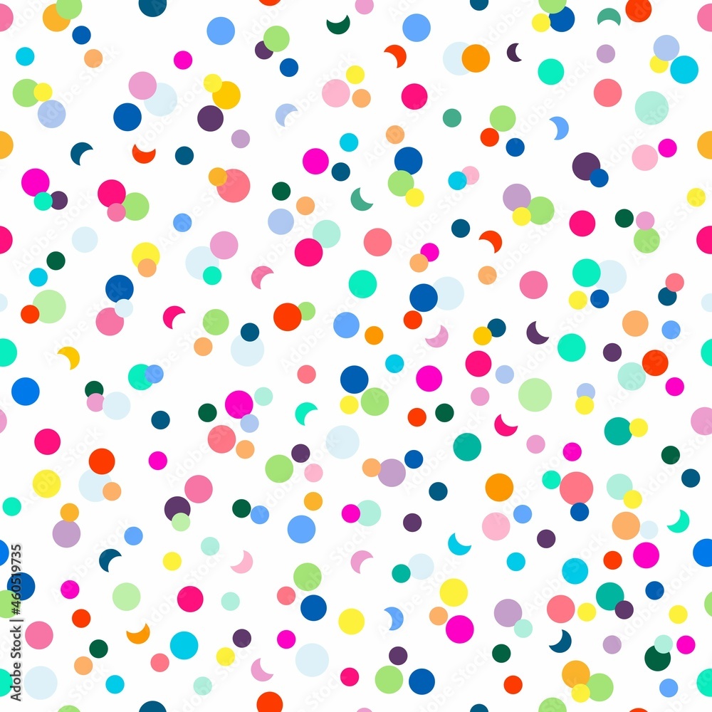 Confetti seamless pattern. Great design for any purposes.