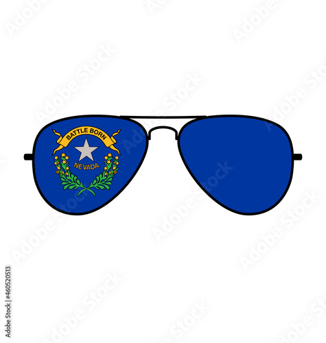 cool aviator sunglasses with nevada state flag