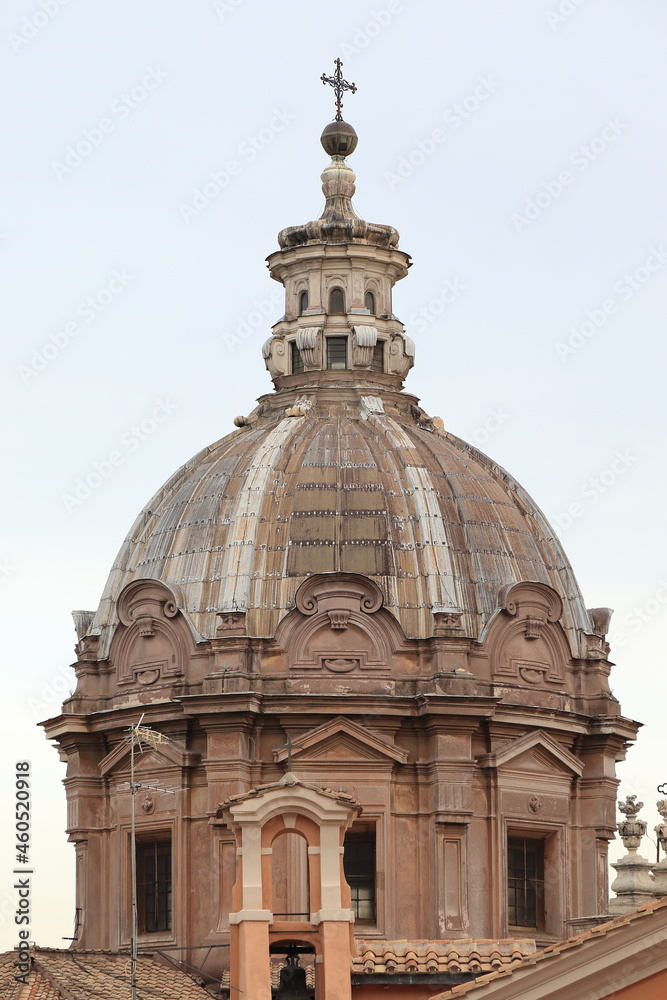 San Giuseppe dei Falegnami Church Dome in Rome, Italy