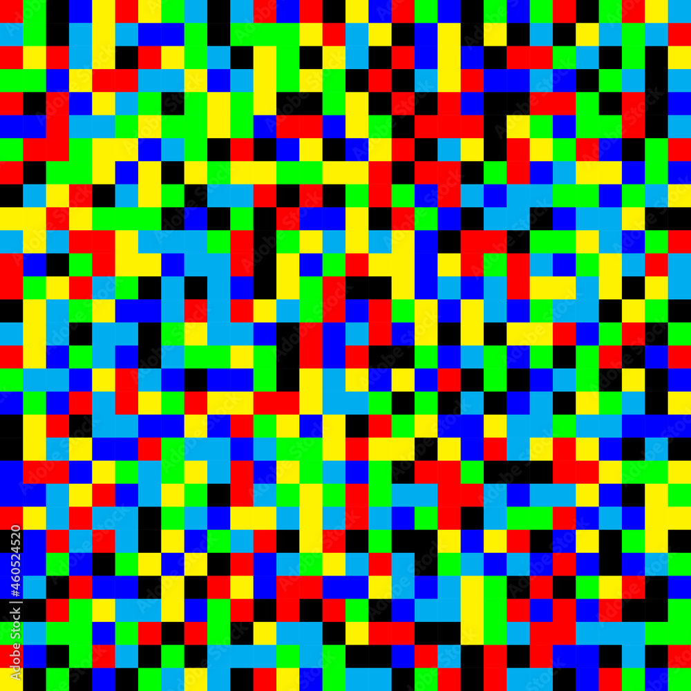 Noise of different colors in tv screen, interference of television ...