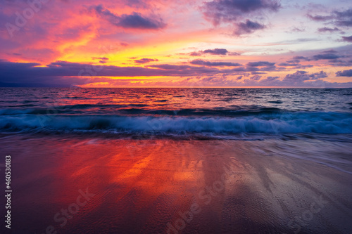 Sunset Ocean Seascape Wave