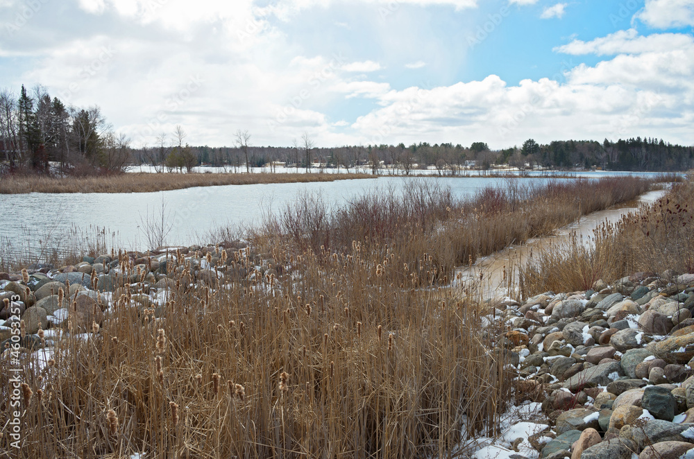 pokegama lake and channel pokegama lake and channel