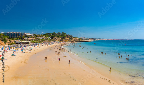 Fototapeta Naklejka Na Ścianę i Meble -  Aerial panoramic shots of Praia da Balaia and Praia de Santa Eulalia Portugal, Algarve Albufeira