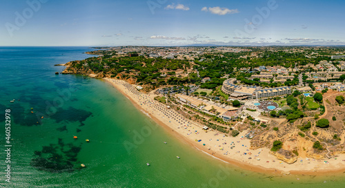 Aerial panoramic shots of Praia da Balaia and Praia de Santa Eulalia Portugal, Algarve Albufeira © Martin Valigursky