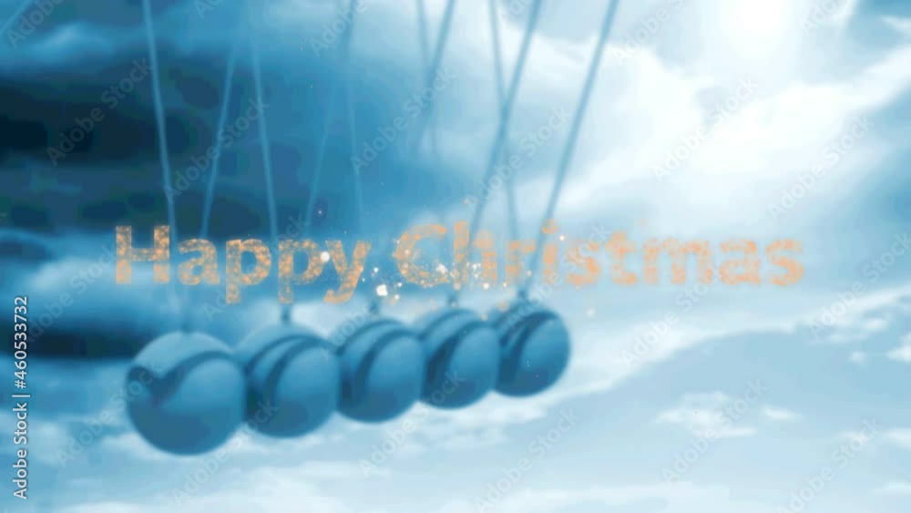 Happy christmas text over fireworks exploding against clouds in the sky Happy christmas text over fireworks exploding against clouds in the sky